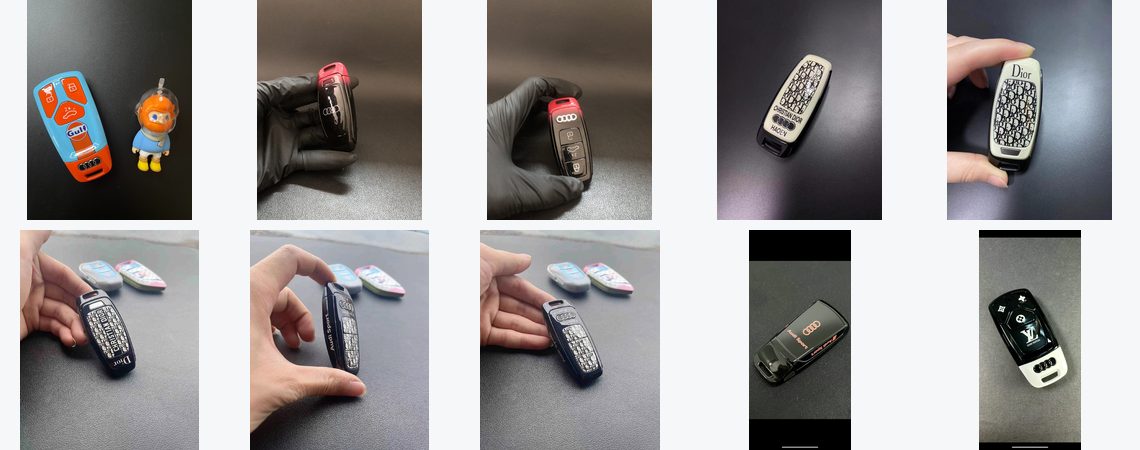 Custom Key Fob Finish Thumbnail Group 02 Ten full custom painted key fob finish thumbnails, group 02