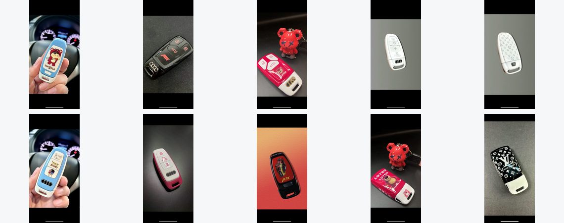 Custom Key Fob Finish Thumbnail Group 03 Ten full custom painted key fob finish thumbnails, group 03